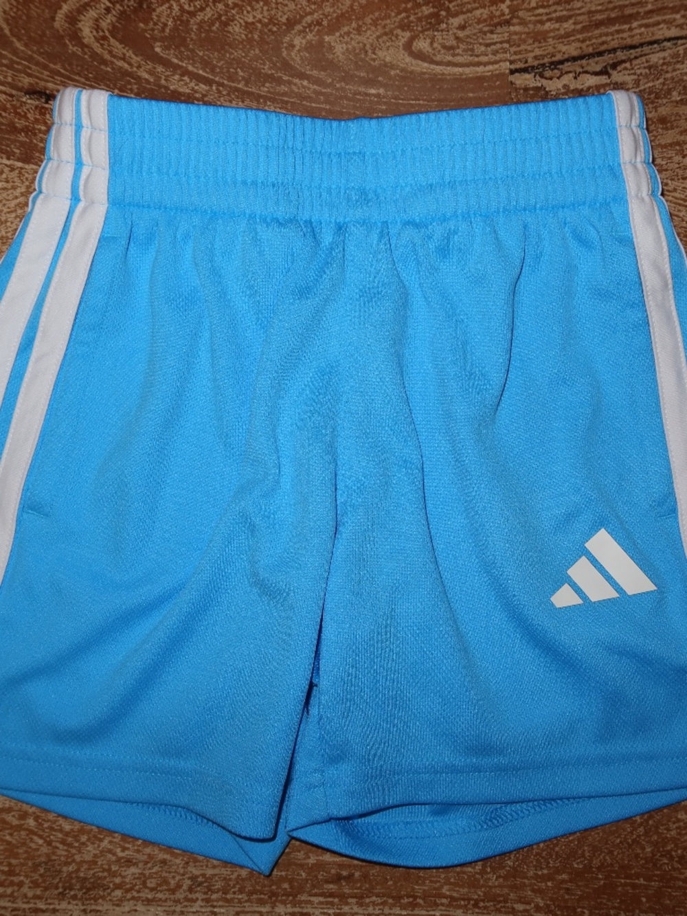 Kids Adidas Active Shorts Blue with White Stripes Size XS